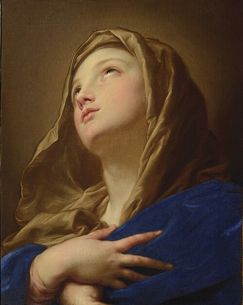 Vierge en buste les mains croisées sur la poitrine, 1741, Pompeo Batoni