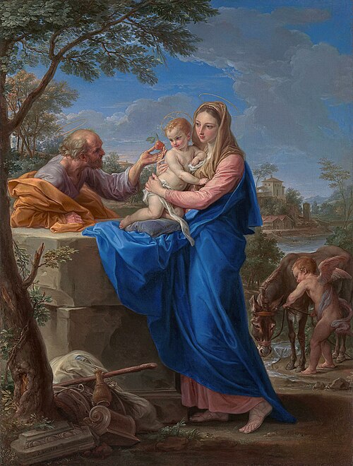 Le Repos pendant la fuite en Égypte, 1758, Pompeo Batoni