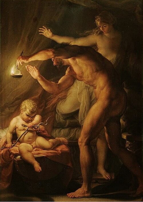 The infant Hercules strangling serpents in his cradle, 1743, Pompeo Batoni