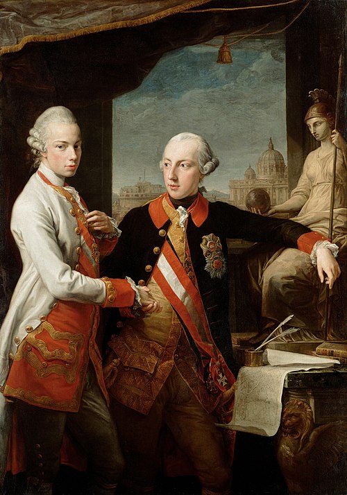 Emperor Joseph II with Grand Duke Pietro Leopoldo of Tuscany, 1769, Pompeo Batoni