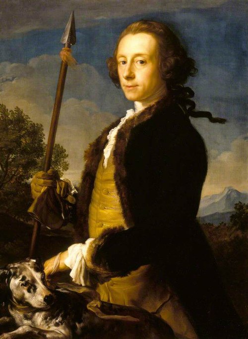 Sir Matthew Fetherstonhaugh, 1st Bt, MP (1714-1774) as a Hunter with a Wild Boar Spear, 1751, Pompeo Batoni