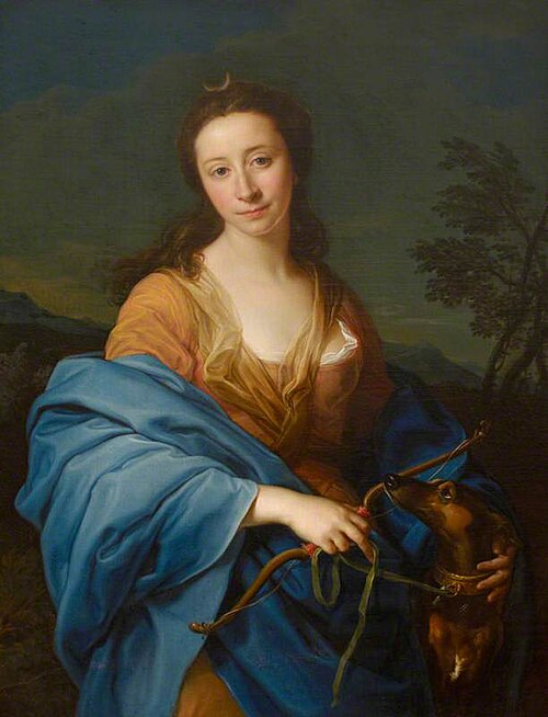 Sarah Lethieullier, Lady Fetherstonhaugh (1722-1788), as Diana, 1751, Pompeo Batoni