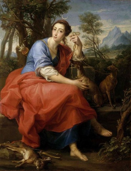 Presumed Portrait of the Marchesa Caterina Gabrielli as Diana, 1751, Pompeo Batoni