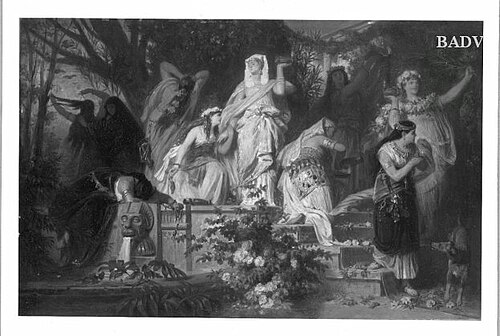 Aegyptian princess with maids, 1863, Karl von Piloty