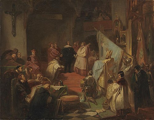 Foundation of the League by Duke Max I of Bavaria, 1852, Karl von Piloty