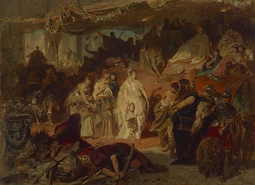 Thusnelda in the Triumph of Germanicus, , Karl von Piloty