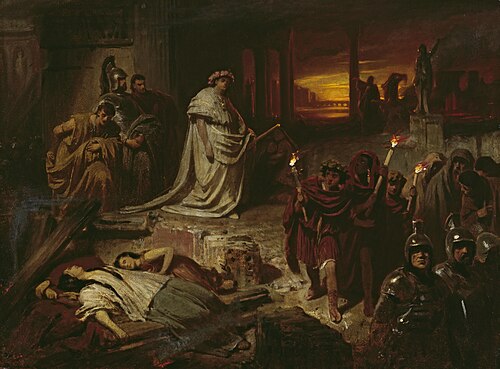 Nero auf den Trümmern Roms, , Karl von Piloty