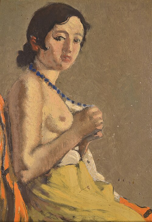 Naaktstudie 'Petite au collier bleu', 1922, Armand Rassenfosse