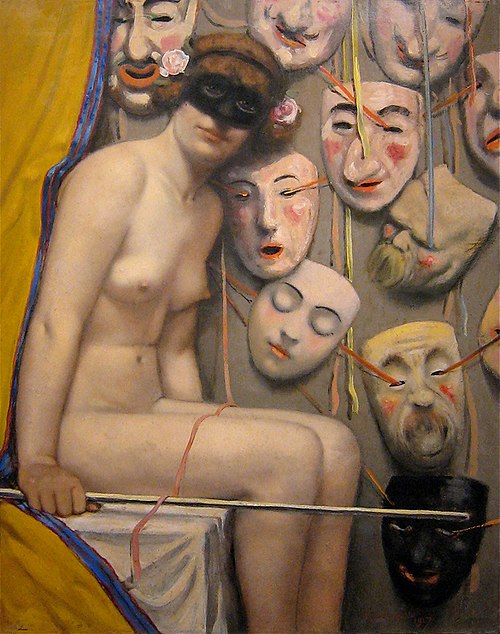 La marchande masque, 1917, Armand Rassenfosse