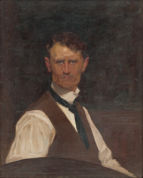 Self-Portrait in a White Shirt, 1910, Eduard Putra