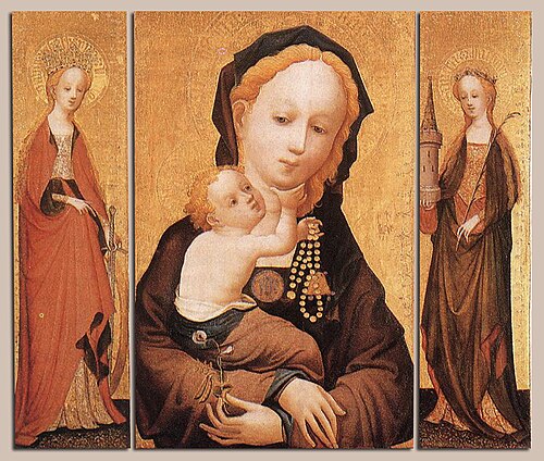 Madonna of the flowering sweetpea, 1407, Master of Saint Veronica