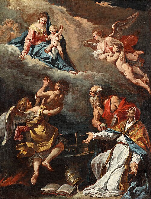 Die Fürbitte des Heiligen Gregor für die Seelen im Fegefeuer, 1730, Sebastiano Ricci