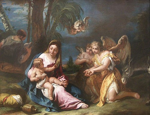 Le Repos pendant la fuite en Égypte, 1710, Sebastiano Ricci