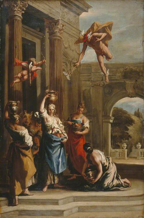 Mercury, Herse and Aglauros, 1727, Sebastiano Ricci