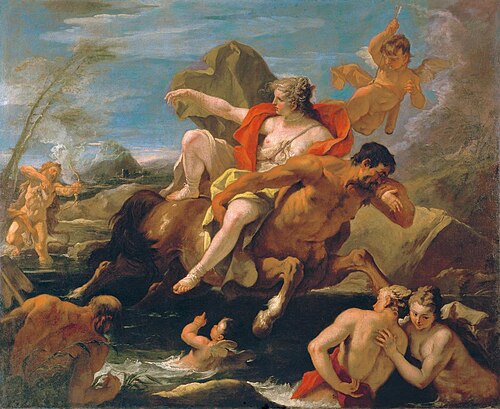 Nesso rapisce Deianira, 1700, Sebastiano Ricci