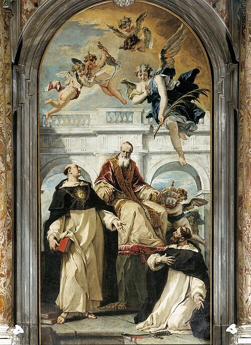St Pius V, St Thomas of Aquino and St Peter Martyr, 1733, Sebastiano Ricci