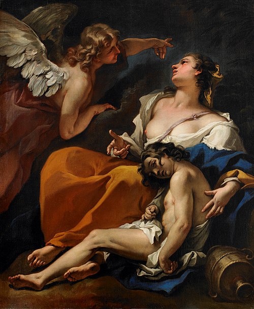 Hagar and Ishmael Saved by the Angel, 1728, Sebastiano Ricci