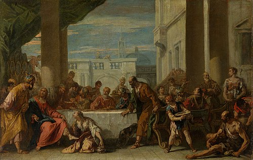 The Magdalen Anointing Christ's feet., 1725, Sebastiano Ricci