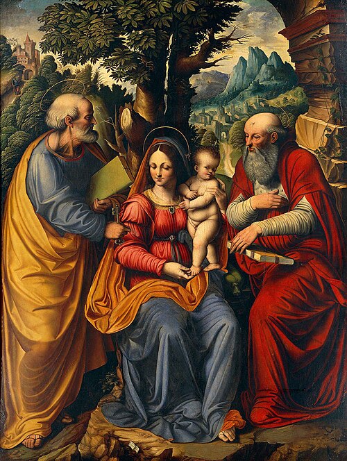 The Madonna and Child with Saint Peter and Saint Jerome, 1530, Cesare Magni