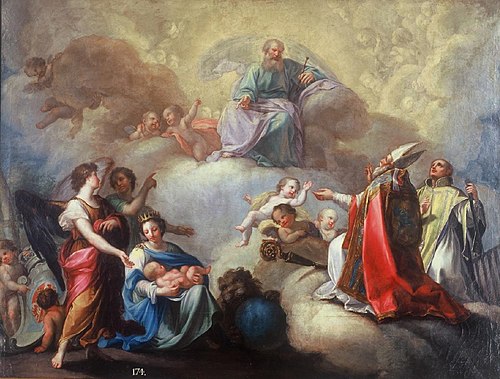 Alegoría del nacimiento del infante Carlos Clemente, 1772, Jacinto Gómez Pastor
