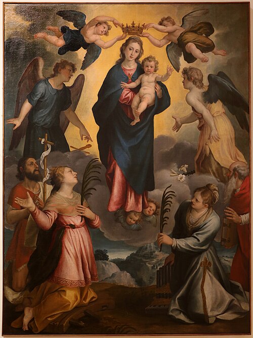 Madonna col Bambino in gloria tra santi, 1610, Alessandro Turchi