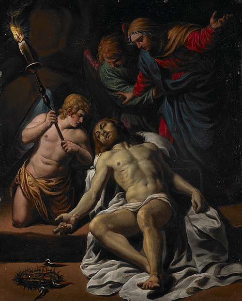 La lamentation sur le corps du Christ mort., 1617, Alessandro Turchi