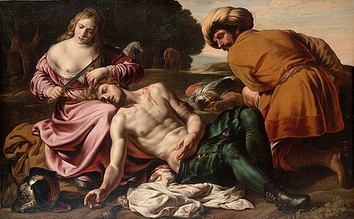 Erminia finds the wounded Tancred, 1630, Alessandro Turchi