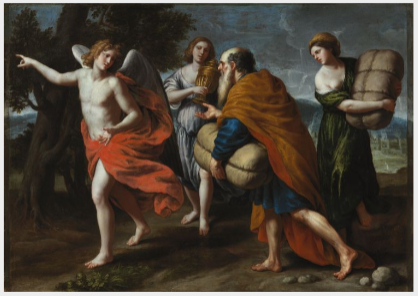 An Angel Leading Lot and his Daughters out of Sodom, 1620, Alessandro Turchi