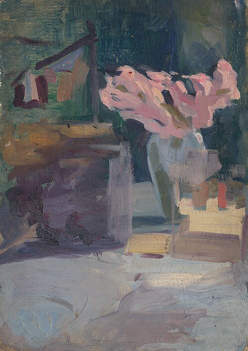 Spring Motif with a Bouquet, 1900, Ľudovít Pitthordt