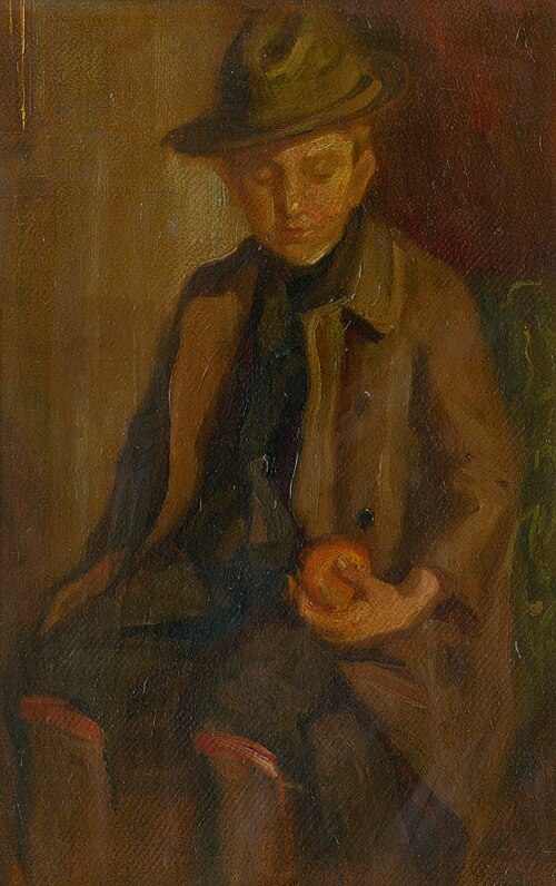 Boy with an Apple, 1890, Ľudovít Pitthordt