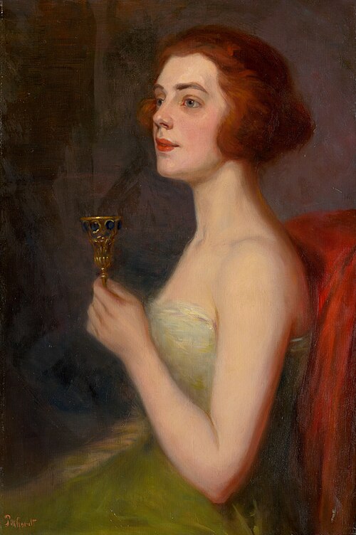 Woman with a Goblet, 1900, Ľudovít Pitthordt