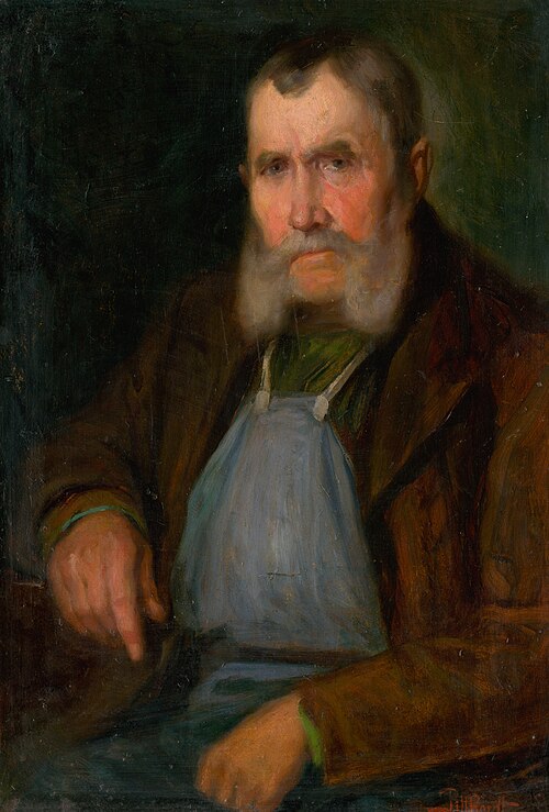 Portrait of Old Bratislava Vine-Dresser Schmidt-Hanzl, 1890, Ľudovít Pitthordt