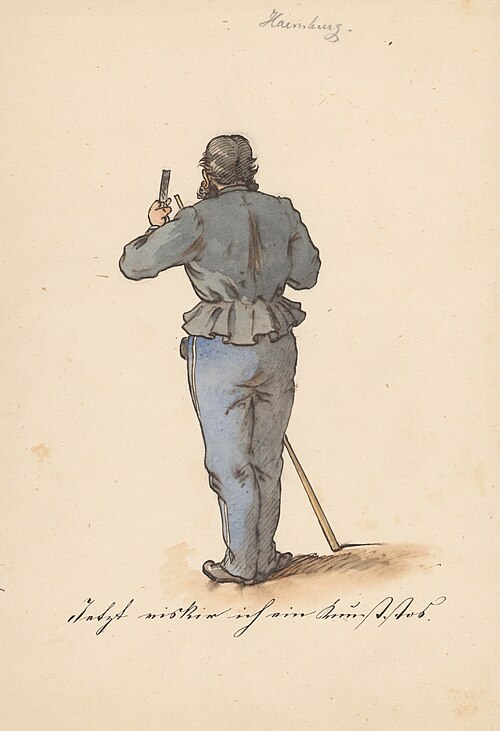 Standing Man from the Back, , Friedrich Carl von Scheidlin