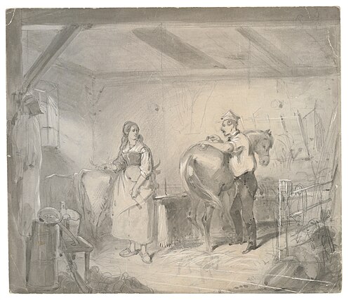 In the Stables I., , Friedrich Carl von Scheidlin