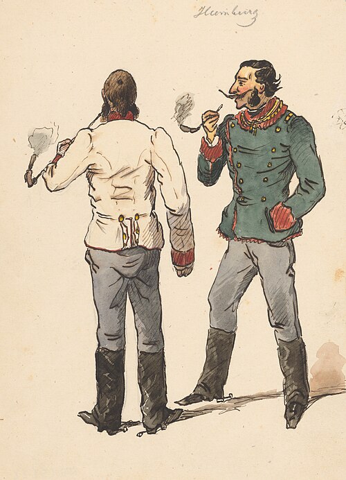 Smokers, 1855, Friedrich Carl von Scheidlin