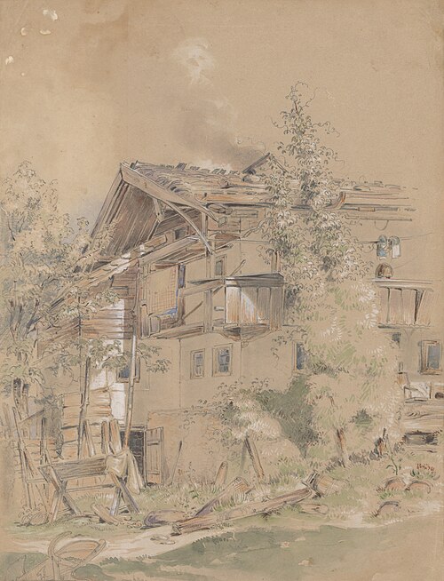 Picturesque Environment of Village Cottage, , Friedrich Carl von Scheidlin