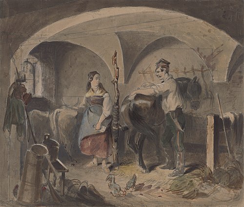 In the Stables II., , Friedrich Carl von Scheidlin