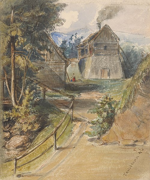 Motif from Karlsbrunn, 1846, Friedrich Carl von Scheidlin