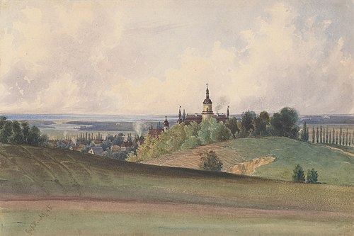 View of Gross Herrlitz, 1846, Friedrich Carl von Scheidlin