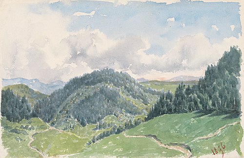 Mountain Landscape, , Friedrich Carl von Scheidlin