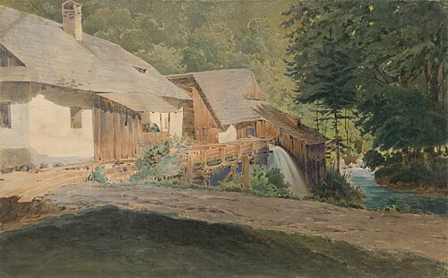 Mill on the Edge of the Forest, , Friedrich Carl von Scheidlin