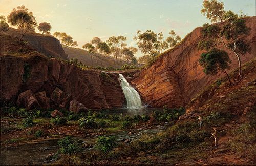 Waterfall on the Clyde River, Tasmania, 1877, Eugene von Guérard