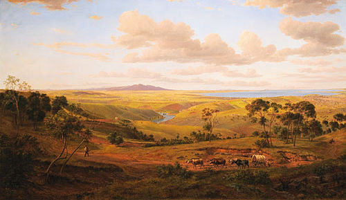 Vue de Geelong, 1856, Eugene von Guérard