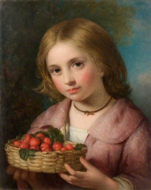 Girl with Strawberries, , Charles Baxter