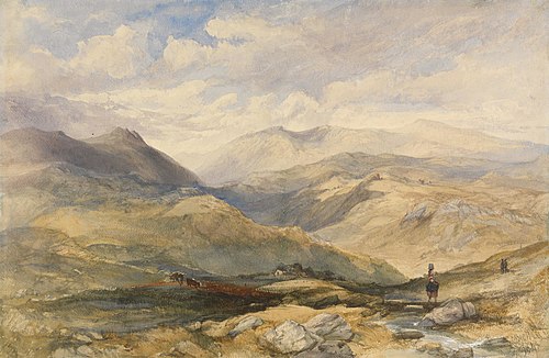 Highland Landscape with Figures, 1847, Charles Bentley