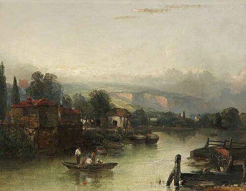 River Scene, 1850, Charles Bentley
