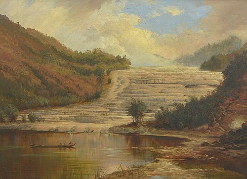 Pink Terrace, Rotomahana, 1893, Charles Blomfield
