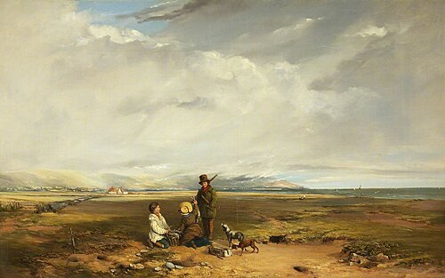 Landscape with Sportsman and Companions, , Charles Branwhite