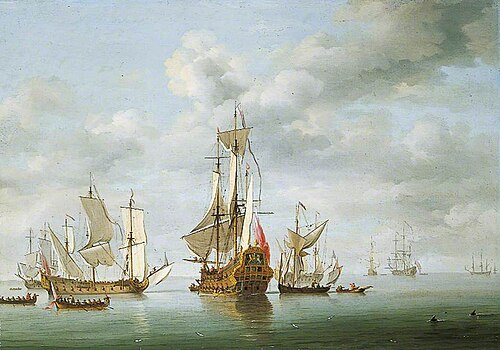 Warships Becalmed, , Charles Brooking