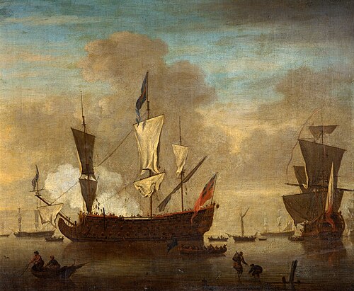 British Warships at Anchor, , Charles Brooking